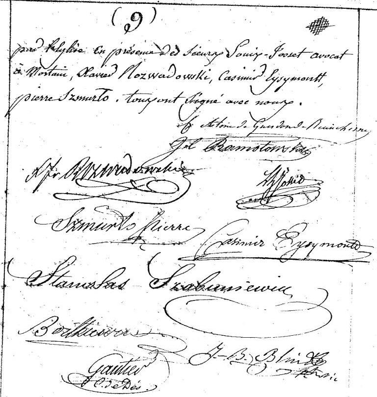Kopie odnalezionych w Dsertines i Laval dokumentw lubnych.